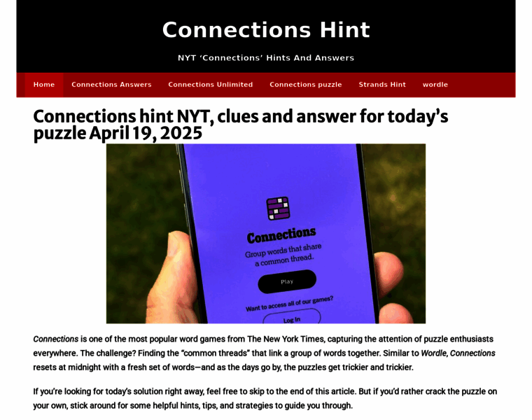 Connectionshintnyt.com thumbnail