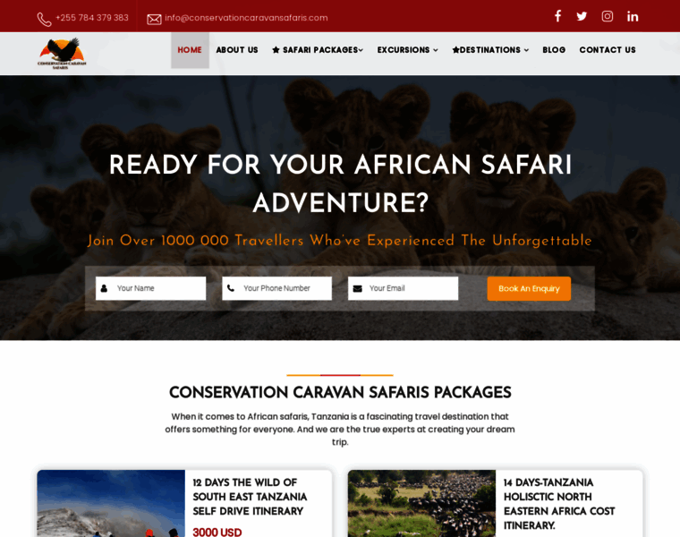 Conservationcaravansafaris.com thumbnail