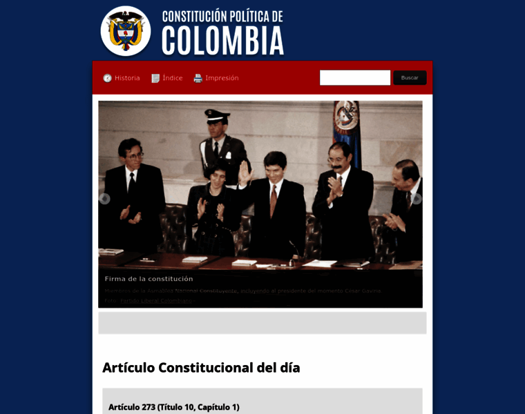 Constitucioncolombia.com thumbnail