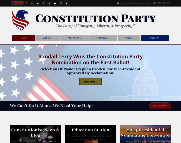 Constitutionparty.com thumbnail