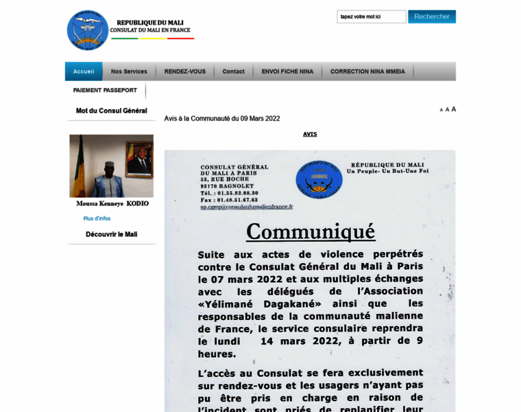 Consulatdumalienfrance.fr thumbnail
