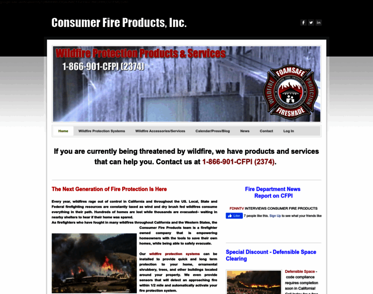 Consumerfireproducts.com thumbnail