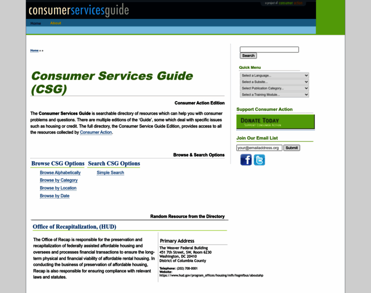 Consumerservicesguide.org thumbnail