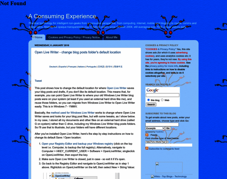 Consumingexperience.com thumbnail