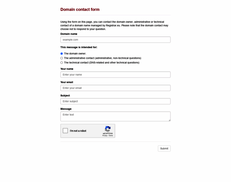 Contact-form.registrar.eu thumbnail
