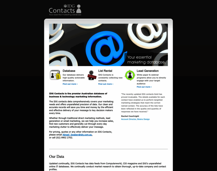 Contacts.idg.com.au thumbnail