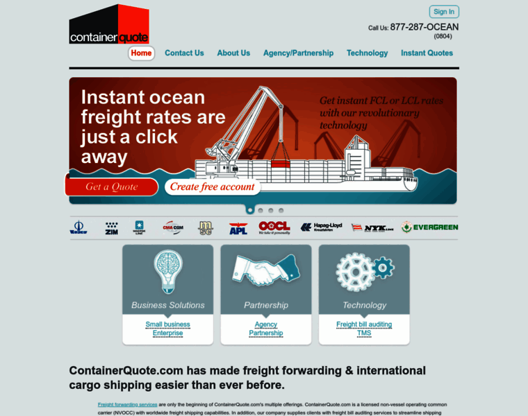 Containerquote.com thumbnail