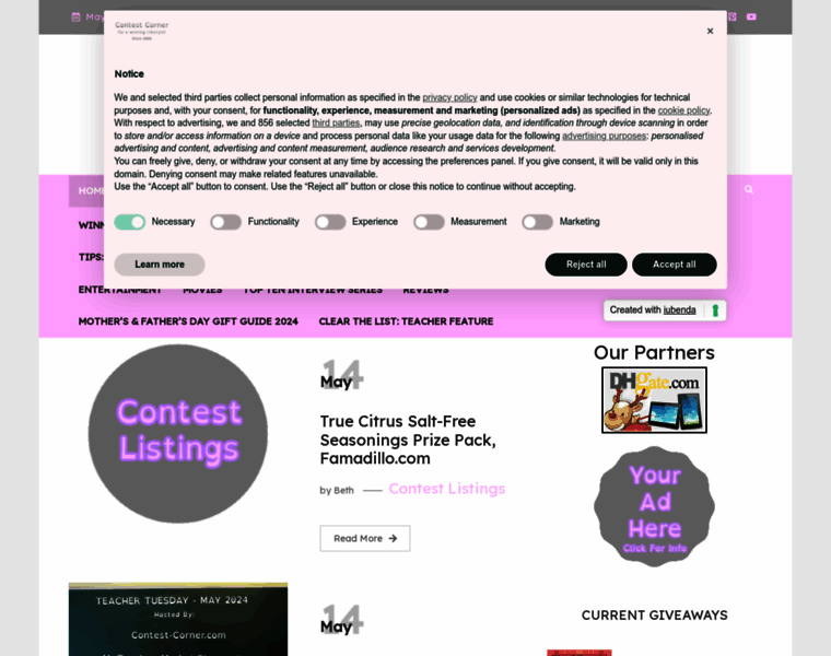 Contest-corner.com thumbnail