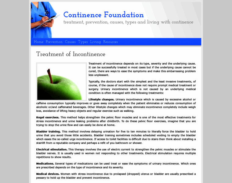 Continence-foundation.org.uk thumbnail