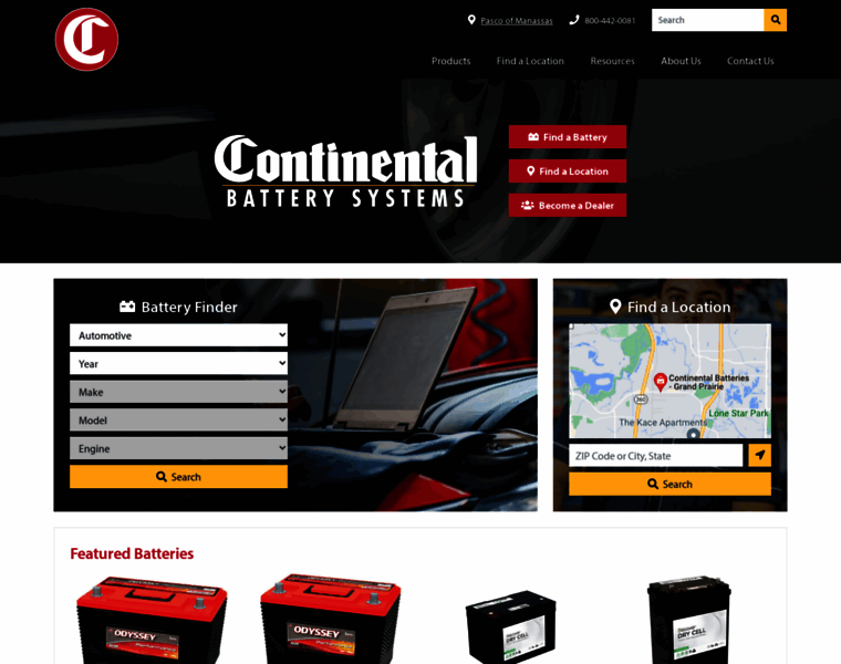 Continentalbattery.com thumbnail