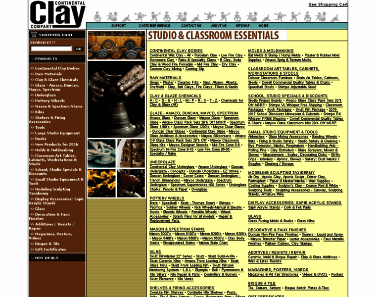 Continentalclay.com thumbnail