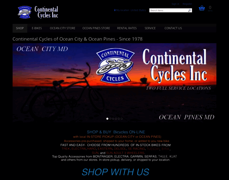 Continentalcycles.com thumbnail