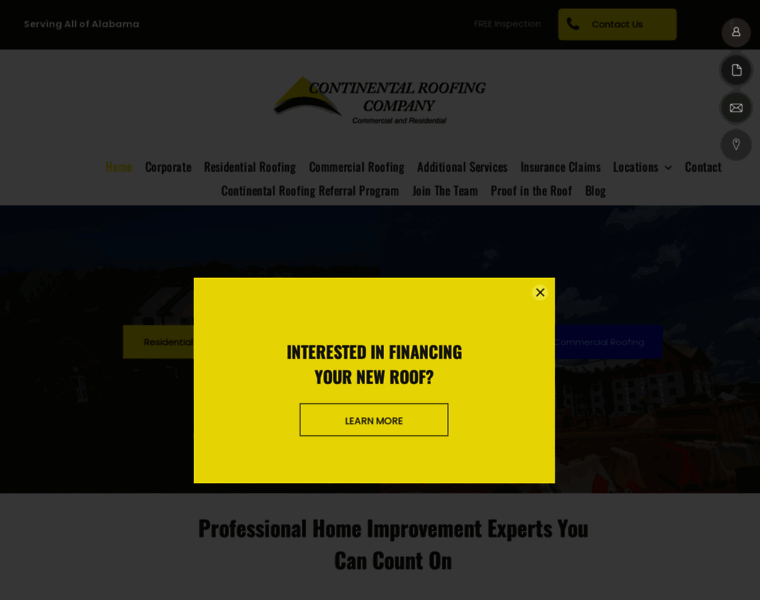 Continentalroofing.net thumbnail