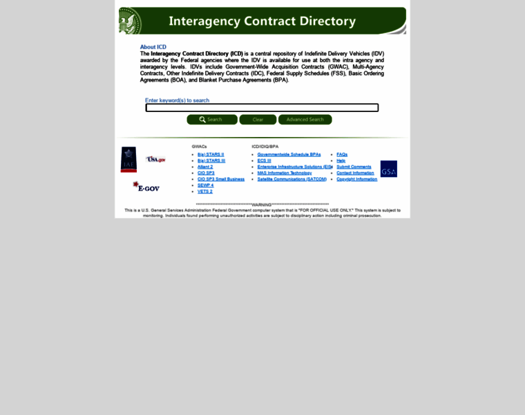 Contractdirectory.gov thumbnail