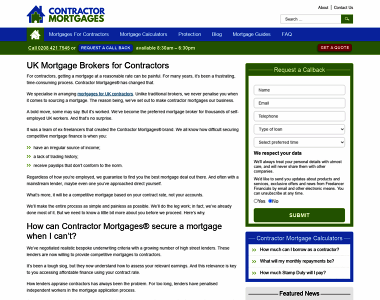 Contractormortgages.co.uk thumbnail