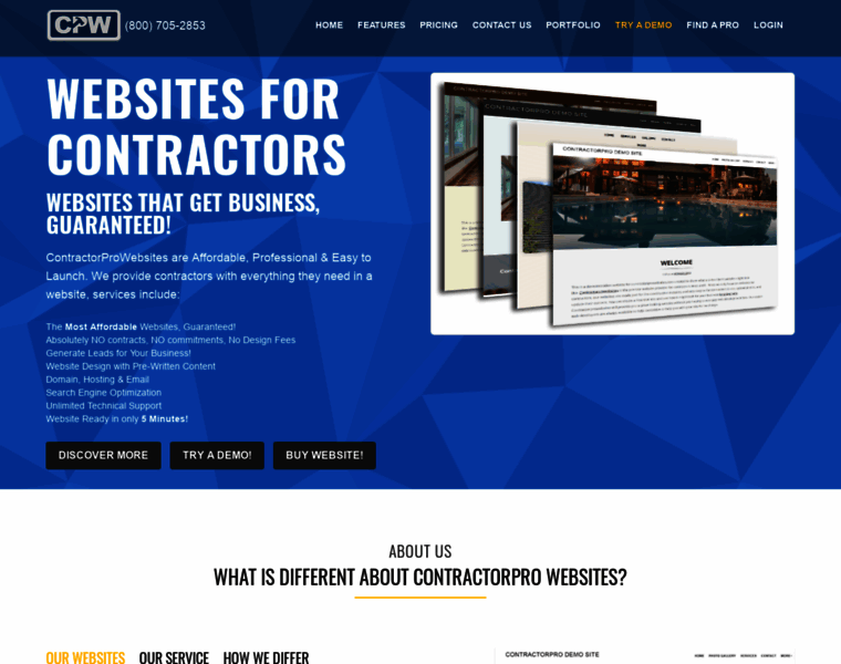 Contractorprowebsites.com thumbnail