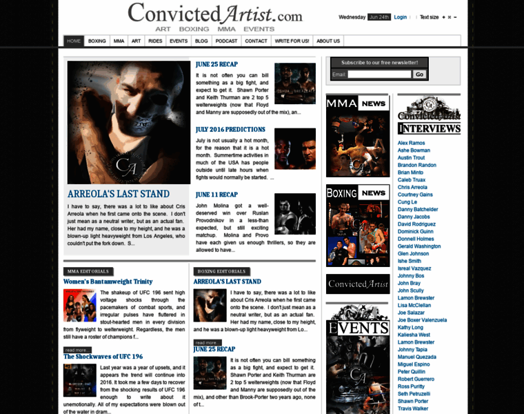 Convictedartistmagazine.com thumbnail