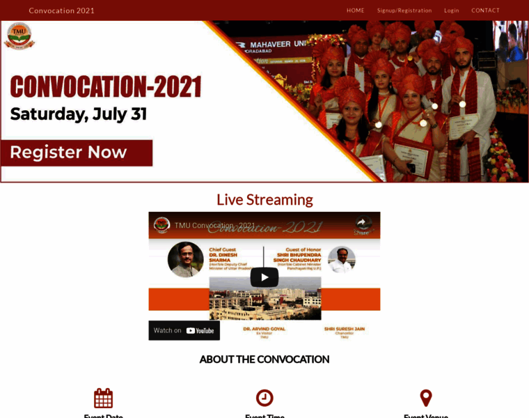 Convocation2021.tmu.ac.in thumbnail