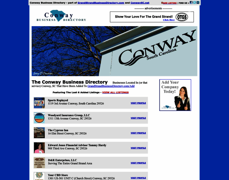 Conwaybusinessdirectory.com thumbnail