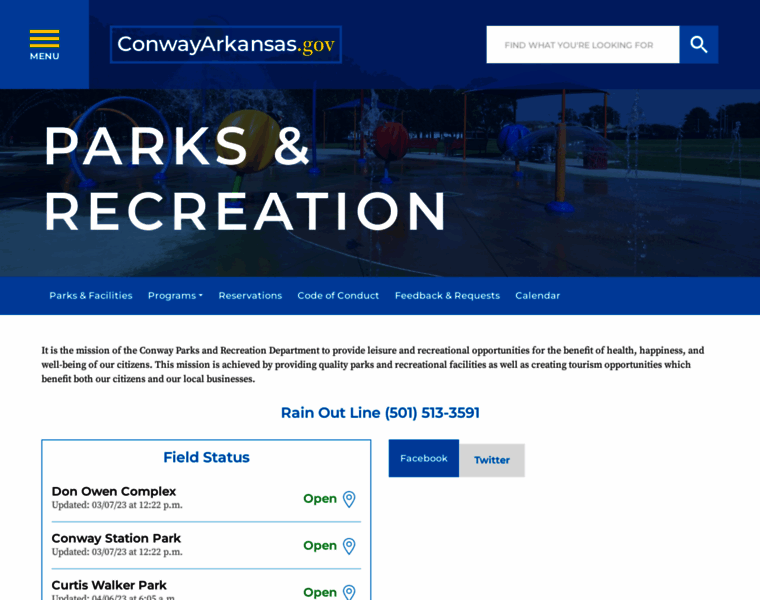 Conwayparks.com thumbnail