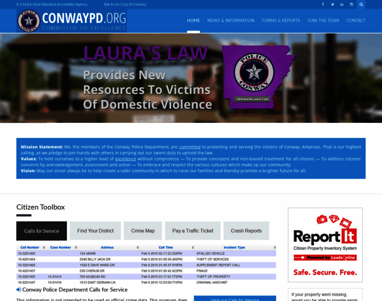 Conwaypd.org thumbnail