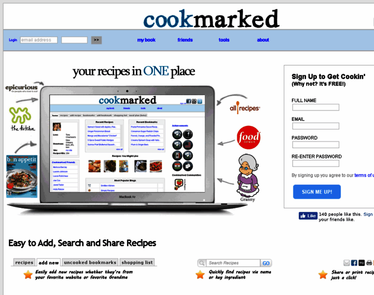Cookmarked.com thumbnail