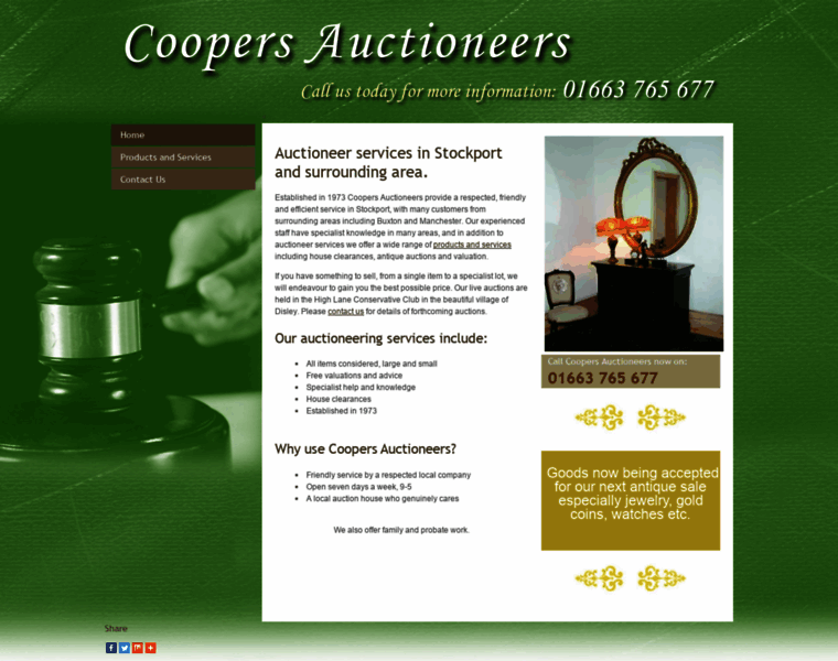 Coopersauctioneersstockport.co.uk thumbnail