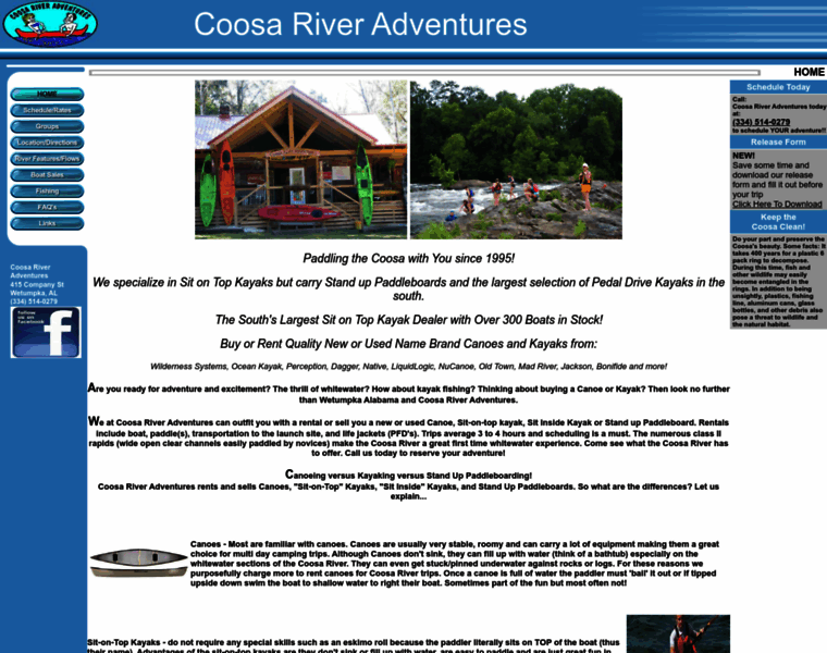 Coosariveradventures.com thumbnail