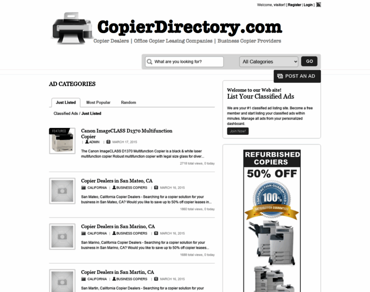 Copierdirectory.com thumbnail