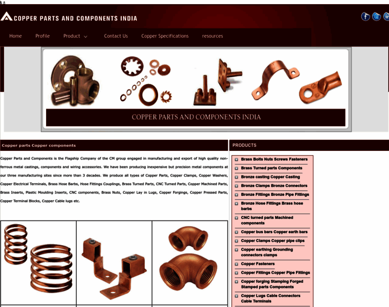 Copper-parts-components.com thumbnail
