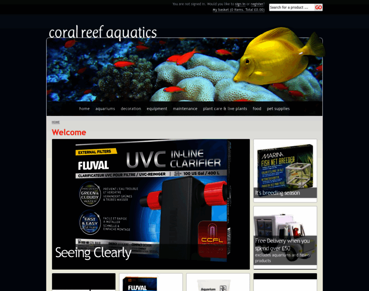 Coralreefaquatics.co.uk thumbnail