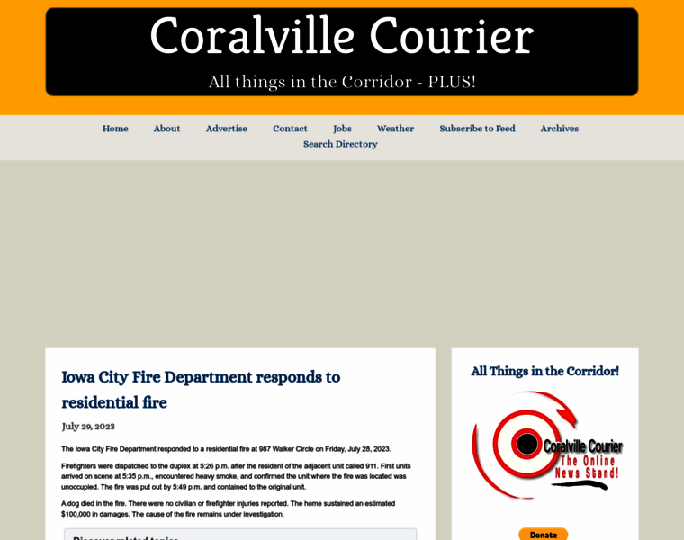 Coralvillecourier.com thumbnail
