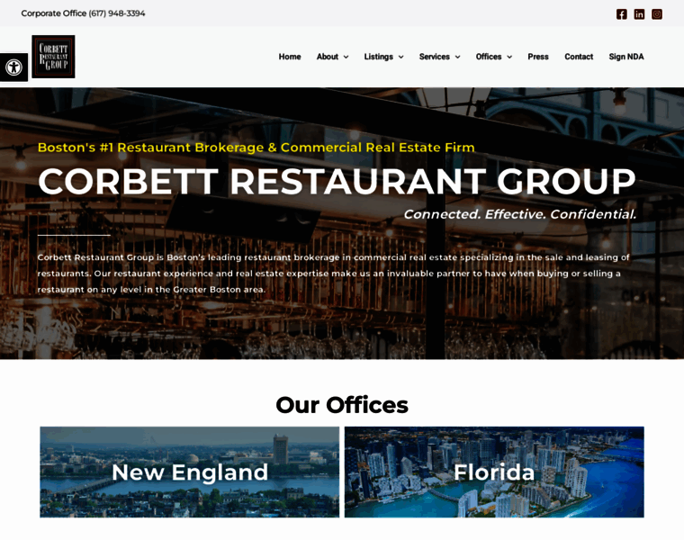 Corbettrestaurantgroup.com thumbnail