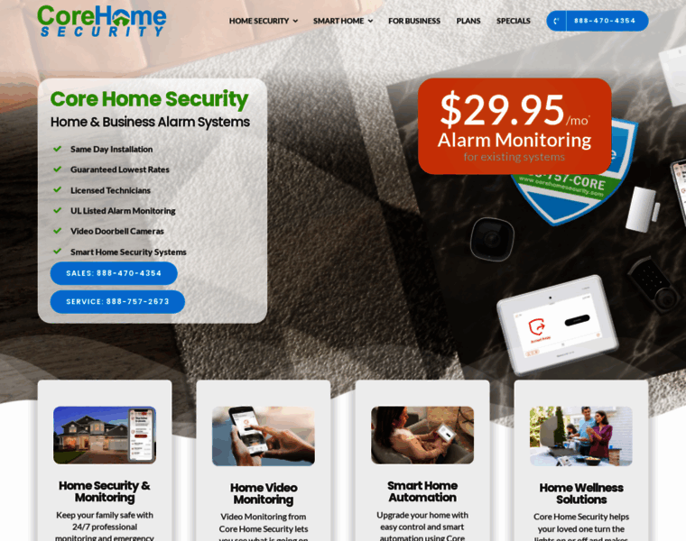 Corehomesecurity.com thumbnail