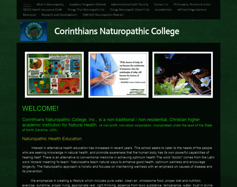 Corinthiannaturopathic-edu.org thumbnail