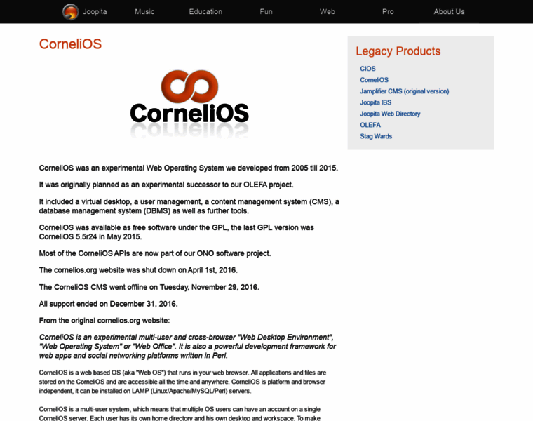 Cornelios.org thumbnail
