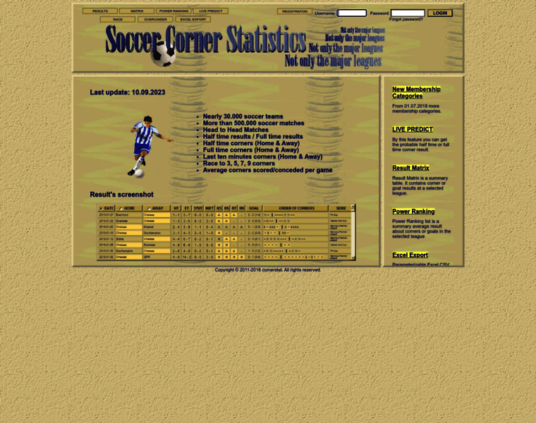 Cornerstat.com thumbnail