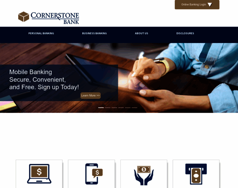 Cornerstonebank.net thumbnail