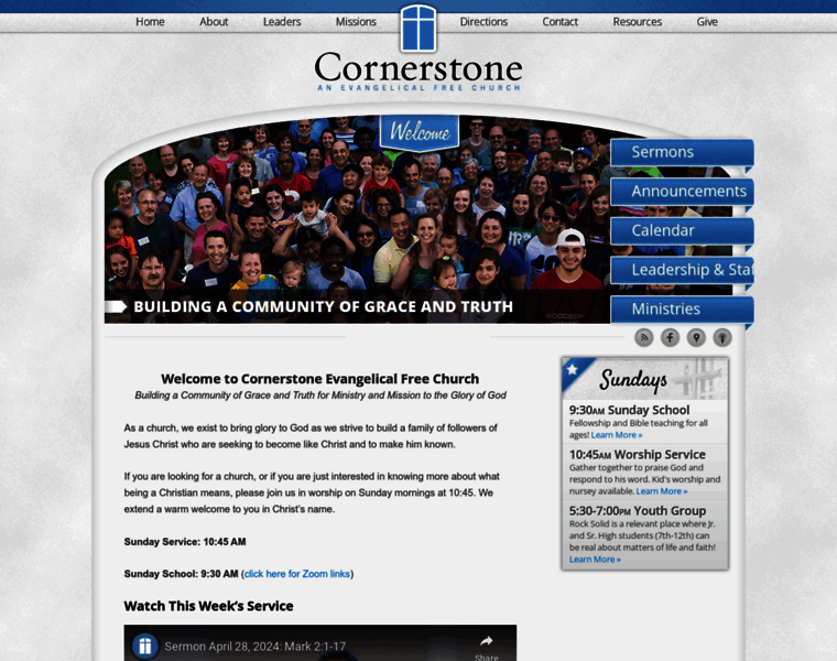 Cornerstoneefree.org thumbnail