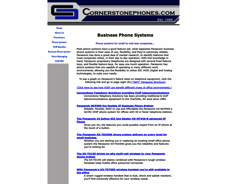 Cornerstonephones.com thumbnail