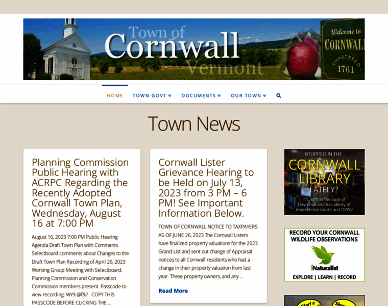 Cornwallvt.com thumbnail