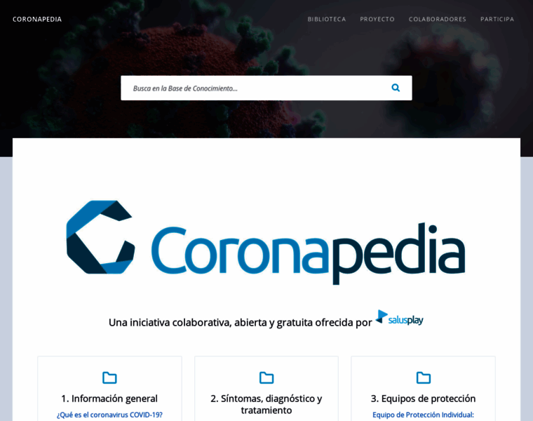 Coronapedia.org thumbnail