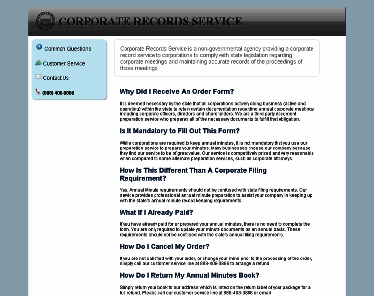 Corp-records.com thumbnail