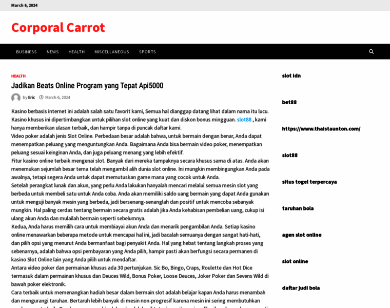 Corporalcarrot.co.uk thumbnail