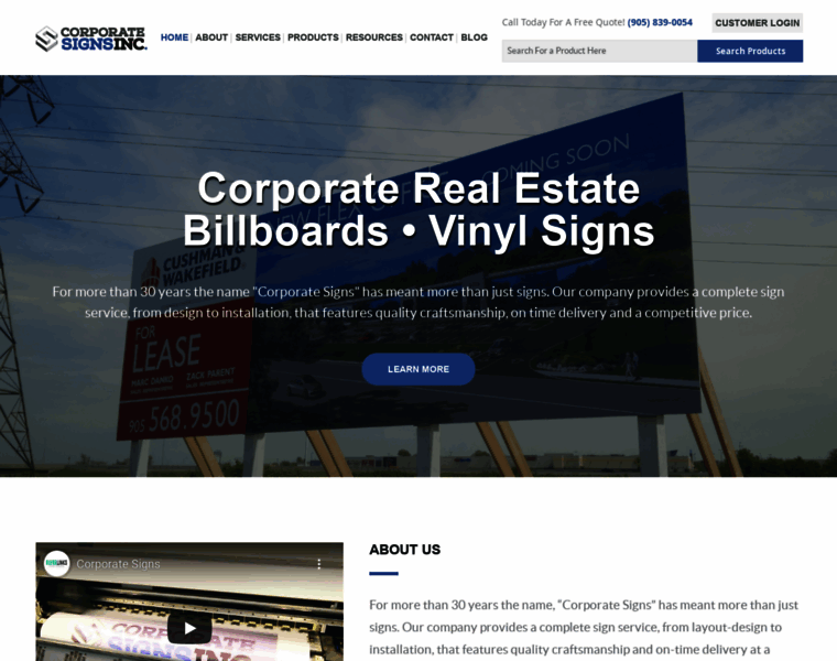 Corporatesigns.ca thumbnail