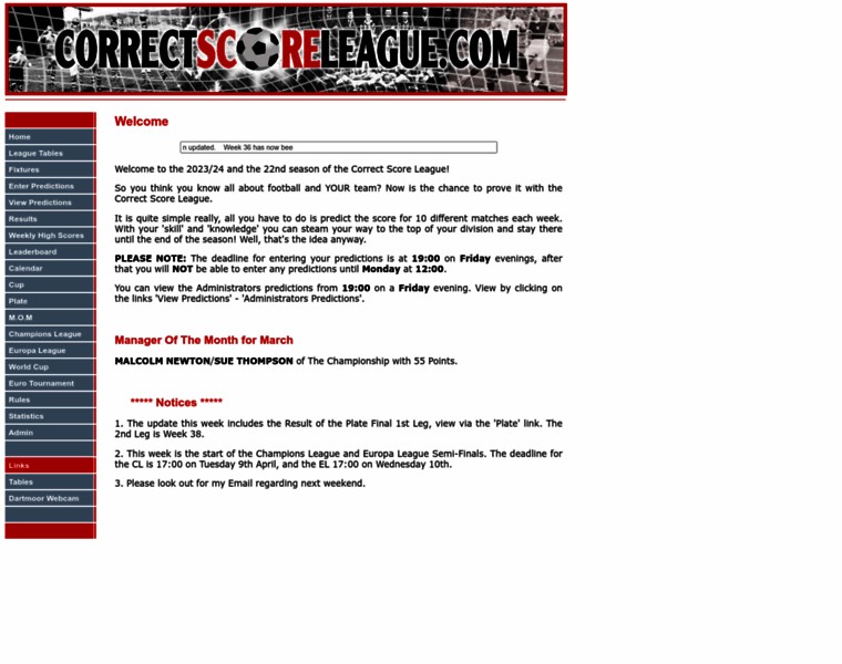 Correctscoreleague.com thumbnail Correctscoreleague.com thumbnail