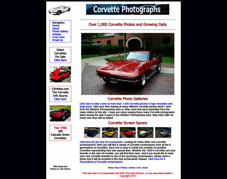 Corvettephotographs.com thumbnail