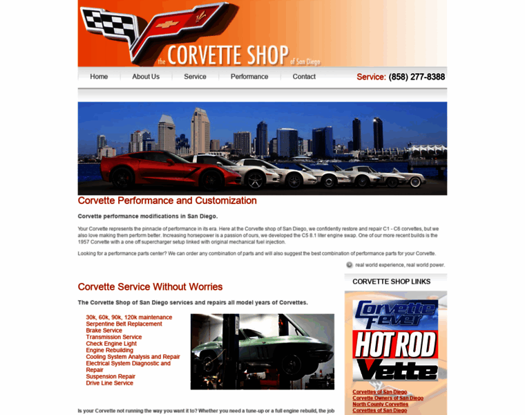 Corvetteshopsandiego.com thumbnail