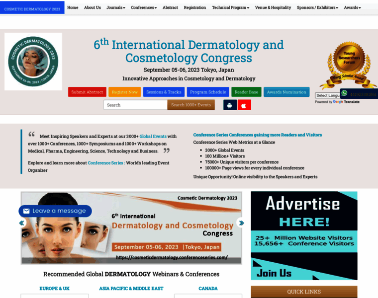 Cosmeticdermatology.omicsgroup.com thumbnail