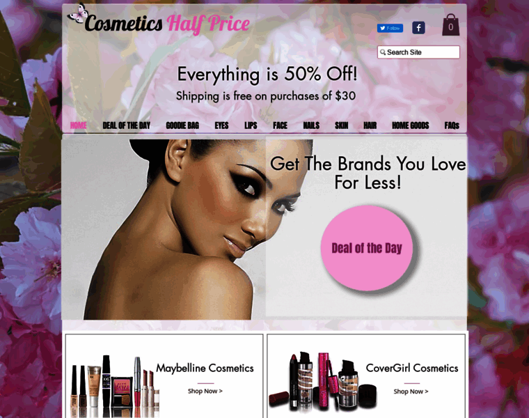 Cosmeticshalfprice.com thumbnail